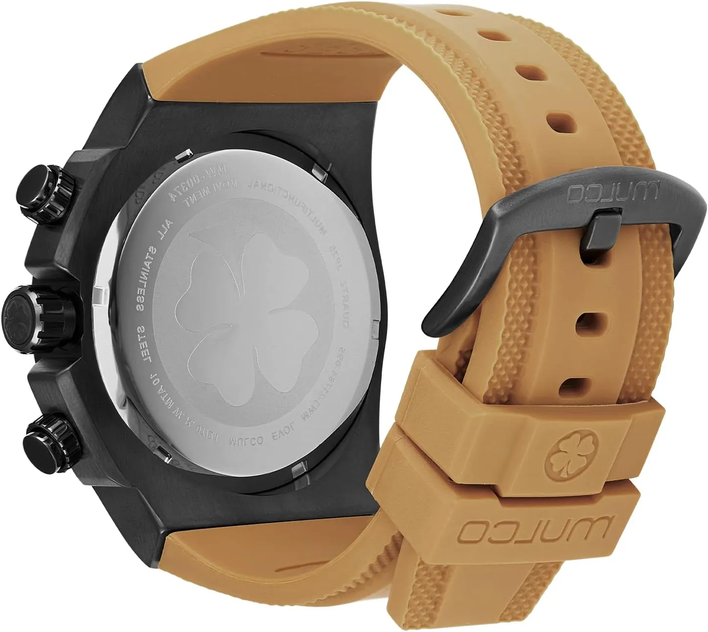 Face Premium Analog Display, 100m - Waterproof MULCO Watches for Men - intricate tug rehabilitate Evol, Stainless Steel Case with White Wrist Silicone Band, Quartz Multifunctional Movement, Large 