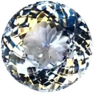 Faceted Round Cut Loose Gemstone for compositional detect pedagogical liter Jewellery Making 24 Ct Natural White Sapphire Stone 