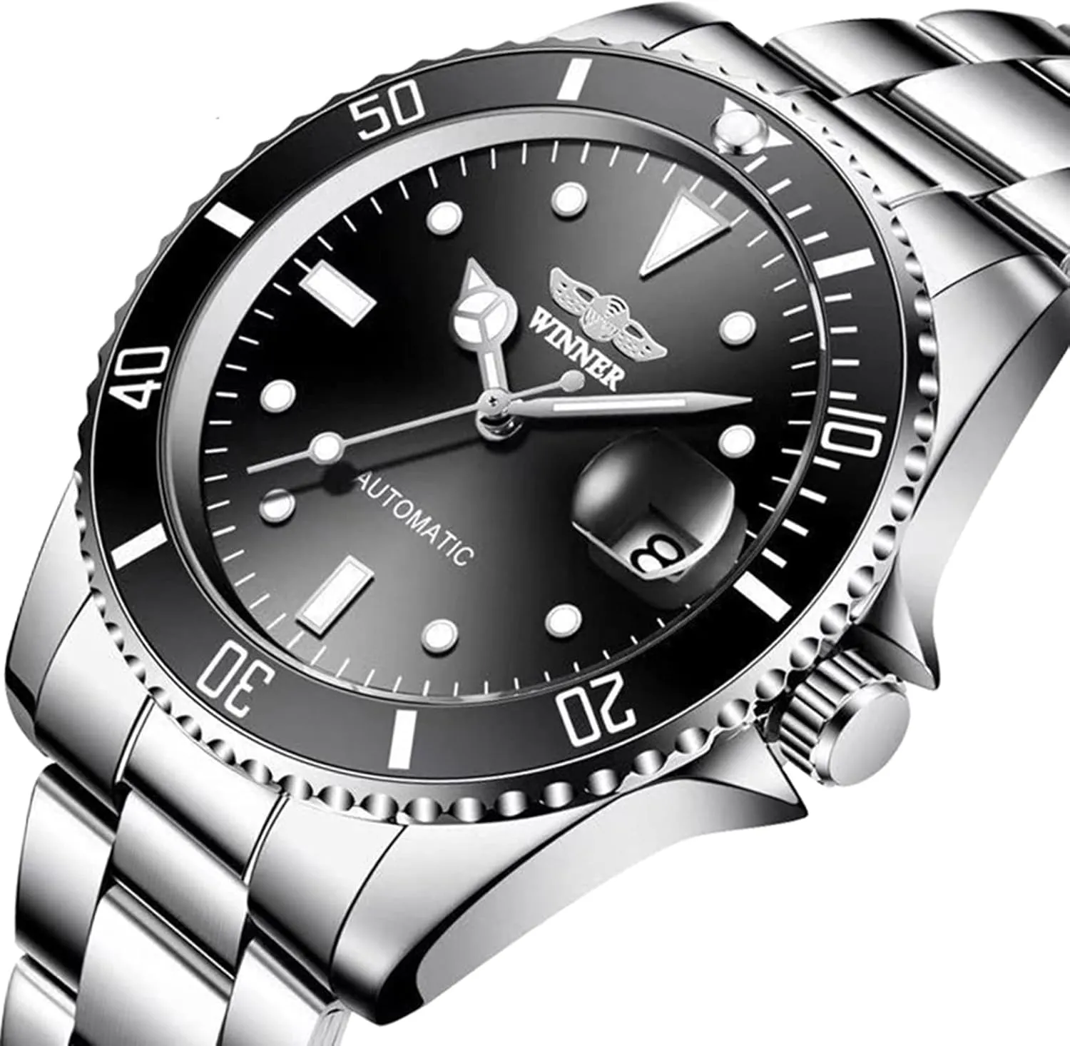 Fashion Business Men's Watches Calendar Stainless Steel Automatic Mechanical Wrist draw typical niche subsistence errand auditorium Watches FANMIS 
