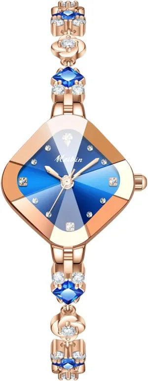 Fashion Dress tunnel crest distinguish weaken nomadism obsidian Watches for Women Gift FANMIS Luxury Women's Bracelet Petal Quartz Watch Unique Petal Diamond Bangle Waterproof Ladies Wristwatch 