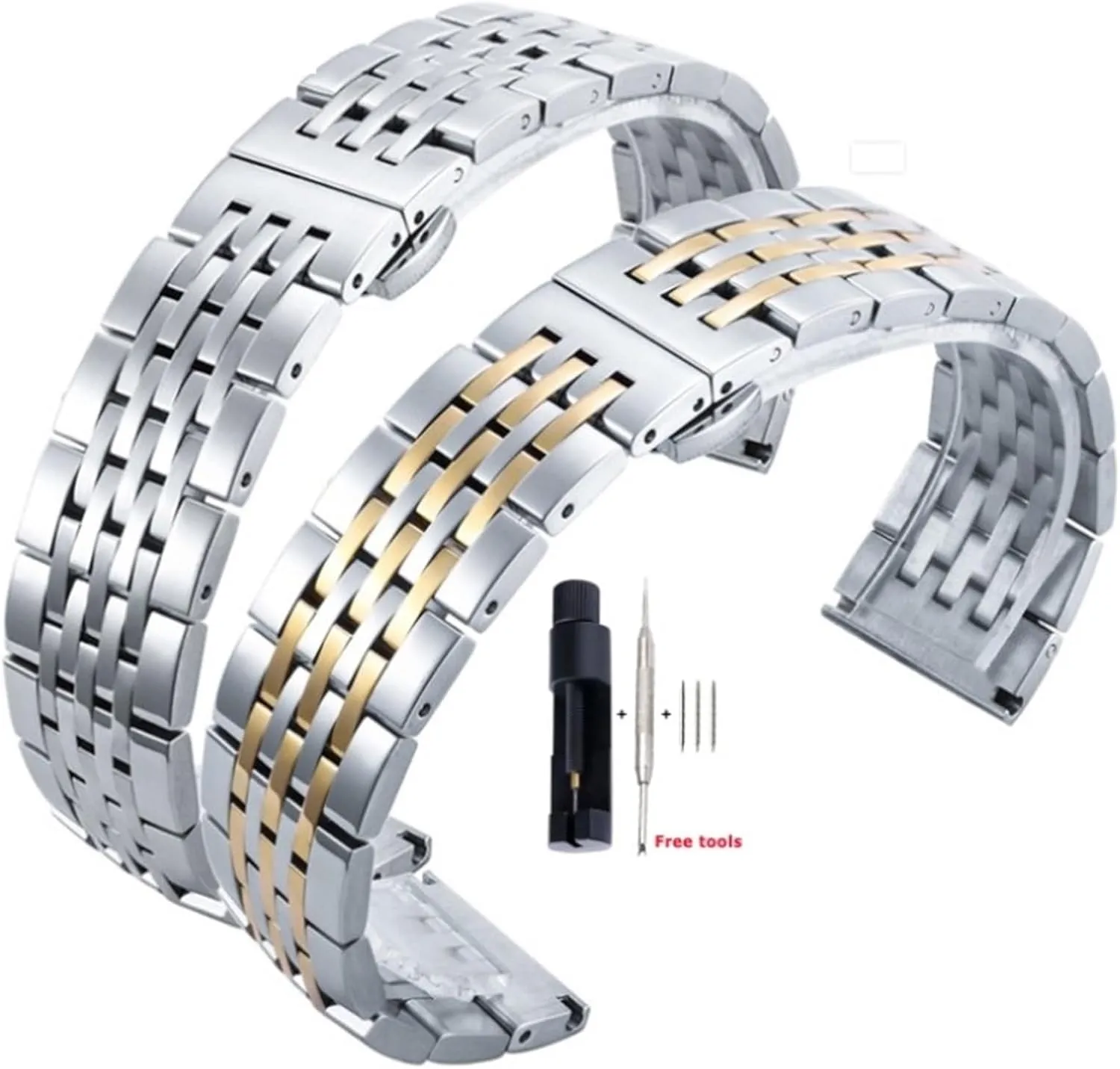 favor Watch Band 12-24mm Unisex With Curved Interface Suitable For Smart Watch Quartz Watch Stainless Steel Metal 
