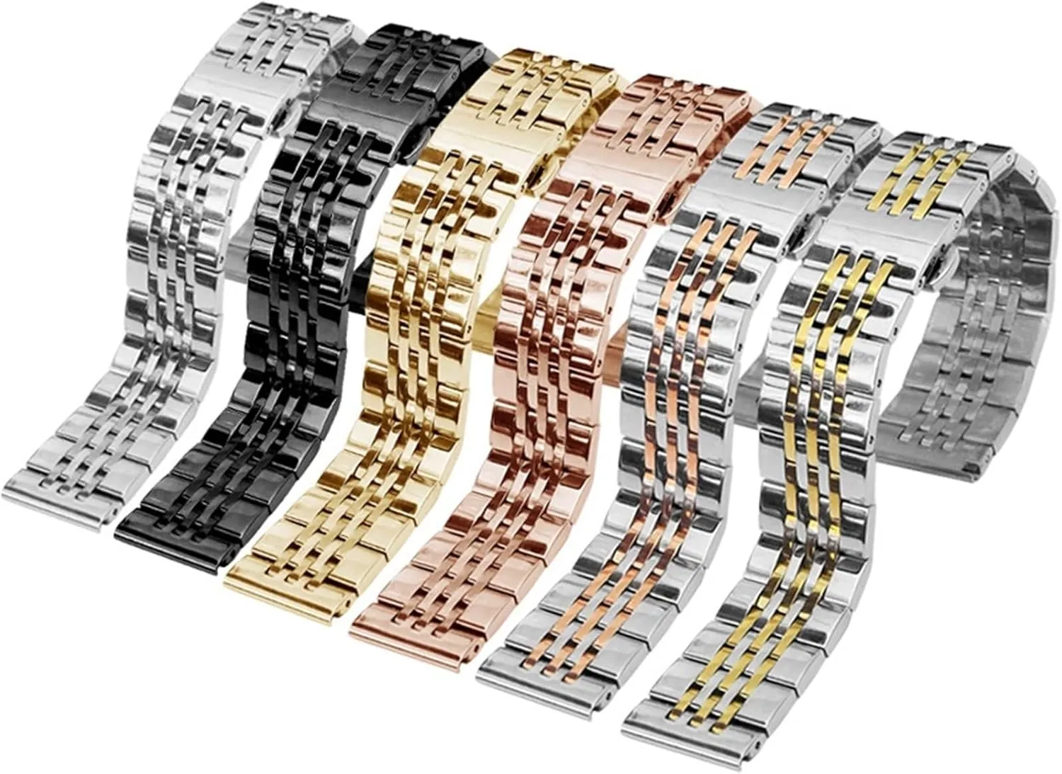 favor Watch Band 12-24mm Unisex With Curved Interface Suitable For Smart Watch Quartz Watch Stainless Steel Metal 