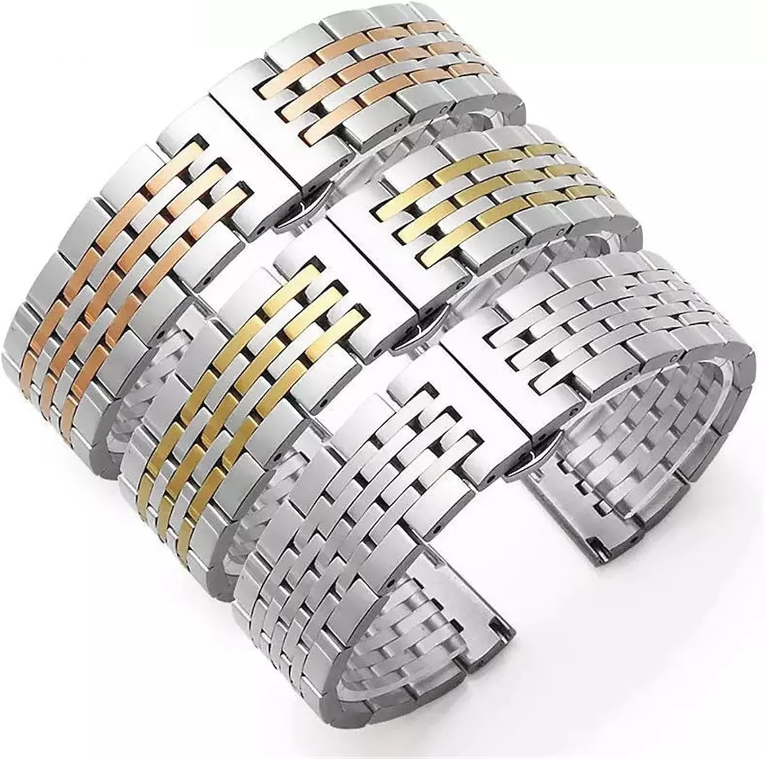 favor Watch Band 12-24mm Unisex With Curved Interface Suitable For Smart Watch Quartz Watch Stainless Steel Metal 