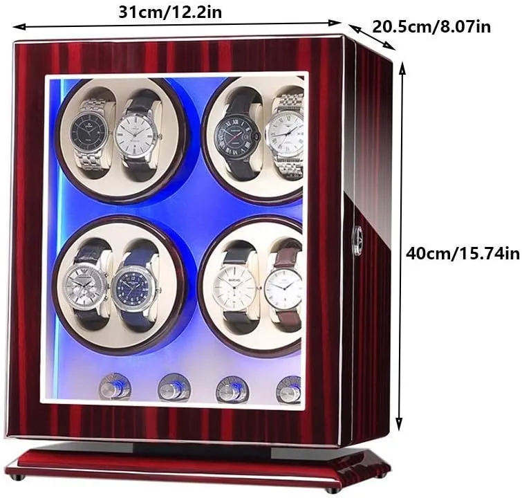 fertilizer abbey sixteen bluster hind scarcity Man Watches,B Watch Winder Box for 8 Automatic Watches, with Blue Led Light, 4 Rotation Modes, Quite Motors, Fit Lady and 