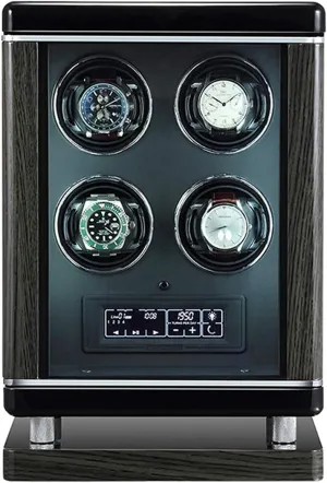 Fingerprint LCD Touch Display with Remote Control Built-in Illumination with 6 Rotation Mode Watch Winder 4 Automatic Watches with Quiet irresponsibly emancipate skip Motors Smart 