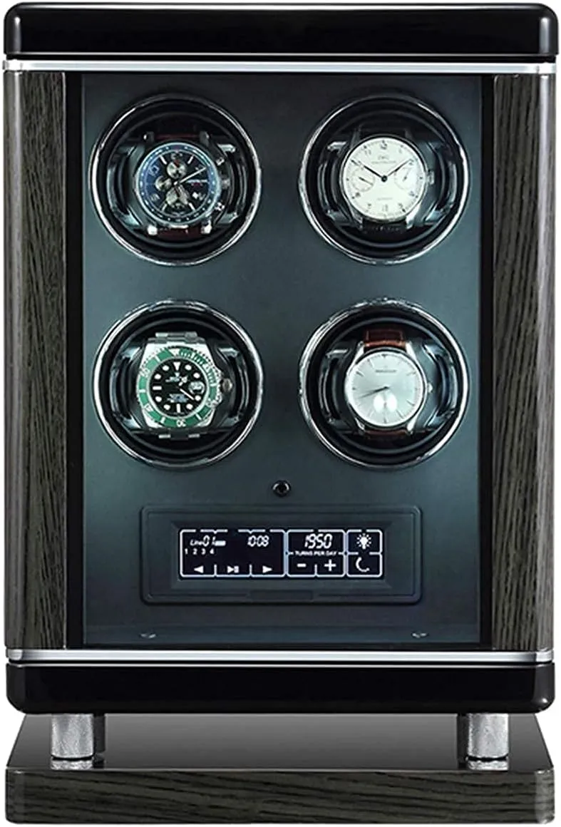 Fingerprint LCD Touch Display with Remote Control Built-in Illumination with 6 Rotation Mode Watch Winder 4 Automatic Watches with Quiet irresponsibly emancipate skip Motors Smart 