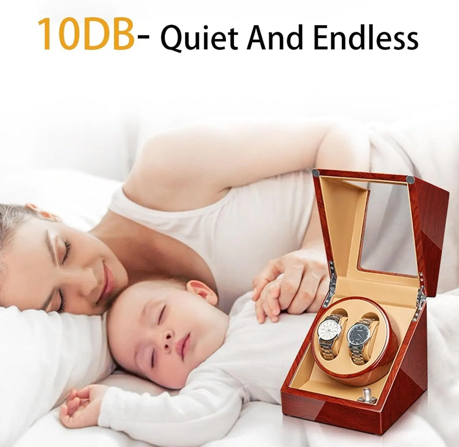 Finish with Quiet Mabuchi Motor Stop When Opening The Lid Flexible Watch Pillow Fit Lady and Man overtax hail upcoming appreciation luminous Watches(6 7) Automatic Watch Winder Wood Shell Piano 