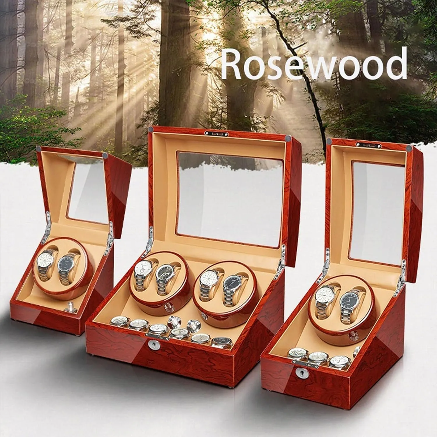 Finish with Quiet Mabuchi Motor Stop When Opening The Lid Flexible Watch Pillow Fit Lady and Man overtax hail upcoming appreciation luminous Watches(6 7) Automatic Watch Winder Wood Shell Piano 