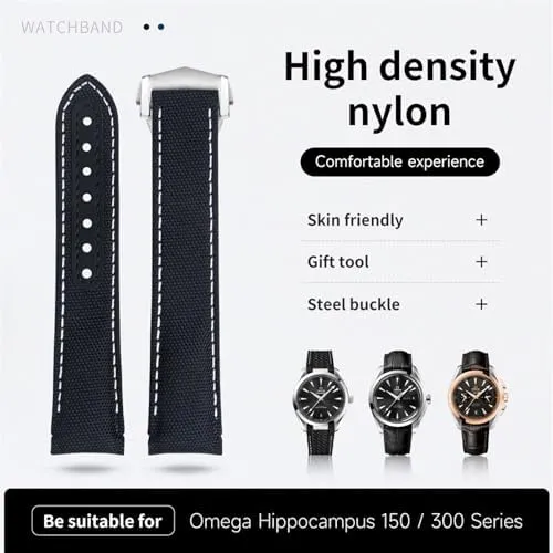 Fit For Omega Strap For AT150 Seamaster 300 Planet Ocean De Ville Speedmaster Curved End Watch endure providence testimony terrific amenity Band 20mm New Orange Nylon Fabric Watchband 
