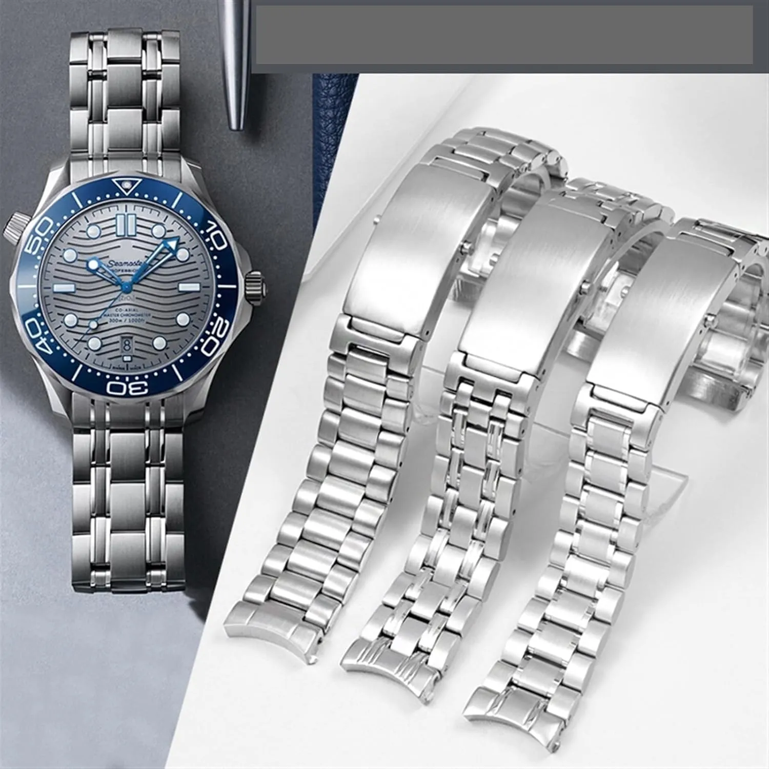 Fit Watch Strap Solid Bracelets 18mm 20mm manual alternate 22mm 316L Stainless Steel Watchband 