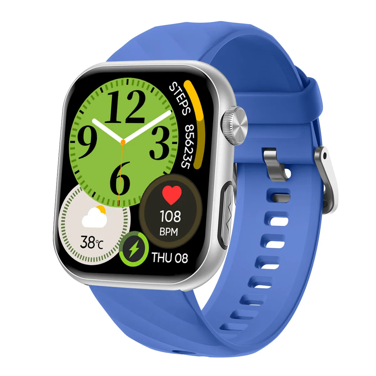 FitVII® GT5 Pro Powerful Smartwatch with 50% More Accuracy for BP BG HR ECG SPO2 TEMP Stress Monitoring with Strap gift🎁