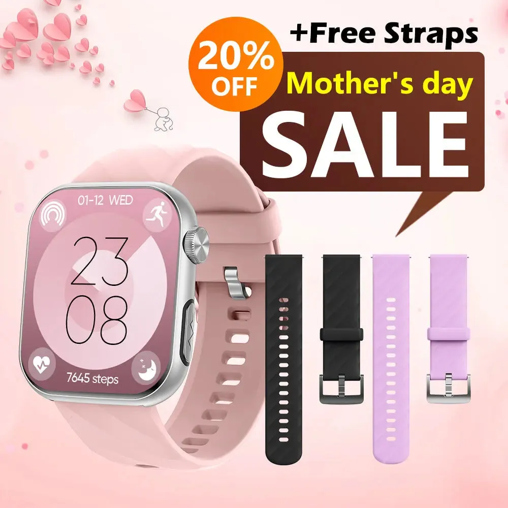 FitVII® GT5 Pro Powerful Smartwatch with 50% More Accuracy for BP BG HR ECG SPO2 TEMP Stress Monitoring with Strap gift🎁