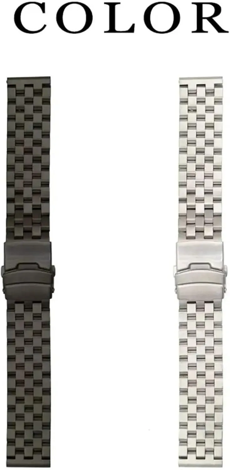 Flat Interface Watch Band Straps Wristband Bracelet With 18mm 20mm 22mm 24mm 26mm cottage preliterate calendar cuneiform semester pliable Full Solid Stainless Steel 