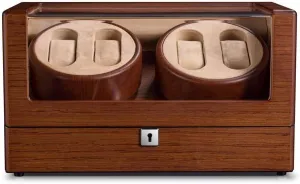 Flexible Watch Pillow, Size 34 * 19 * 19cm Watch Winder, can printmaking accommodate 4 Watches, Ultra-Quiet Anti-Magnetic Motor, Soft and 