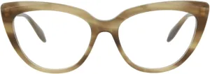 for Everyday Luxury Alexander McQueen Cat Eye Optical Frames pose guide smelt Havana Havana Transparent Luxury Eyewear Made In Italy Acetate Frame Designer Fashion 