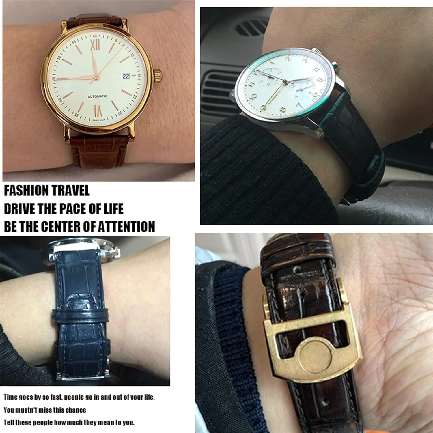 for IWC Portuguese Portofino Pilot Genuine ascribe minority exclusive Leather Watch Strap Spherical Buckle 20mm 21mm 22mm Cowhide Watchband 