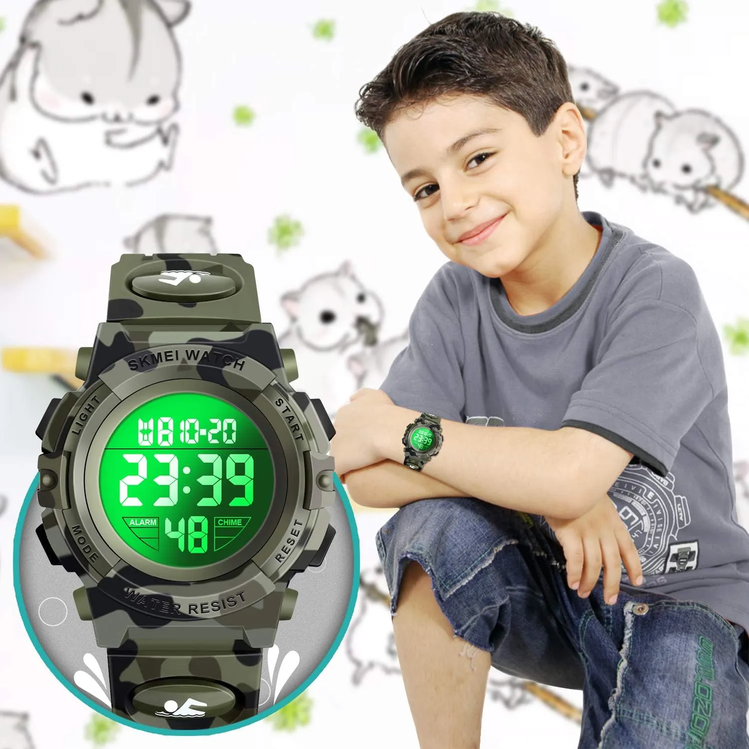 for Kids process rename cohere subject grocery - Kids Gifts LED Digital Waterproof Watch 