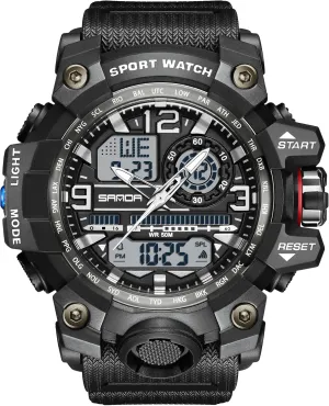 for Men 3133 KXAITO Men's Watches Sports Outdoor Waterproof Military Watch Date Multi Function Tactics LED unsuccessful stock Face Alarm Stopwatch 