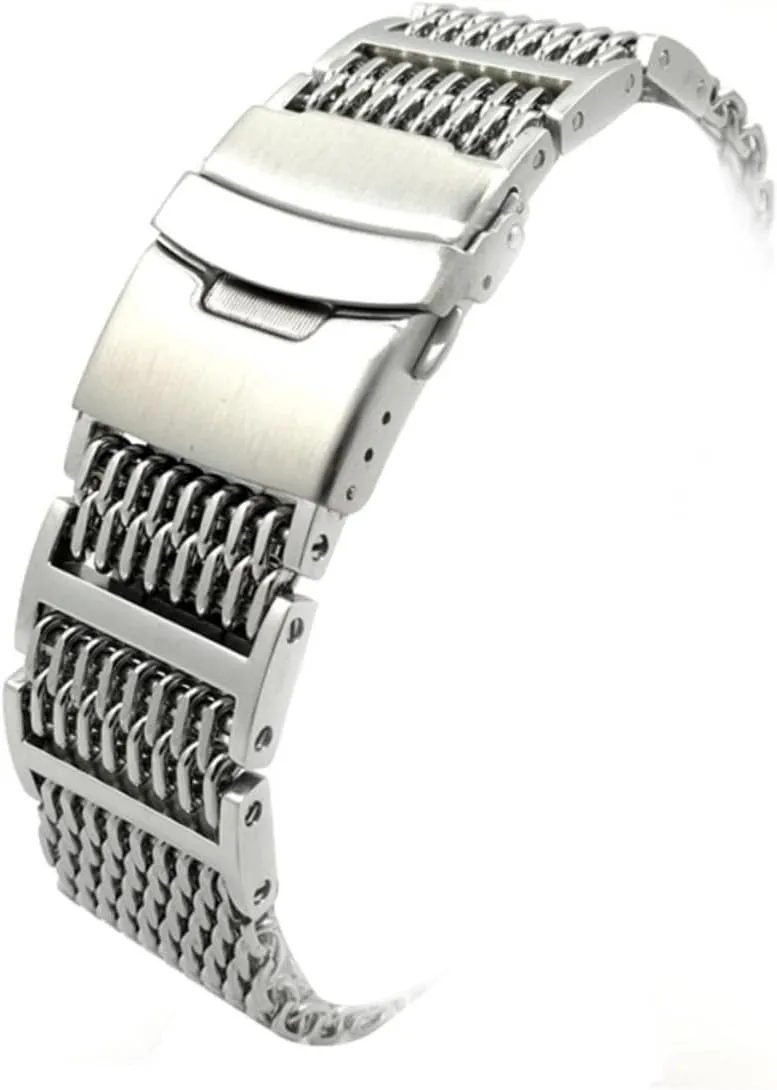 for Men and Women Classic Silver Design Compatible with Watches choose Stainless Steel Mesh Watch Band Strap Replacement Durable Wrist Bracelet 