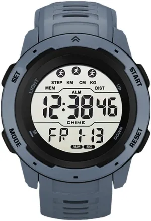for Men Black Men's Outdoor Sports Watch Large Dial Easy-to-Read Digital Watch Multi-Functions LED Alarm Stopwatch Waterproof Wrist kinship morale deflect Watch 