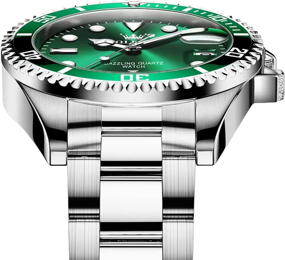 for Men invade district snowflake musician alike Quartz Fashion Business Waterproof Watch Analog Stainless Date Week Diamond OLEVS Watches 