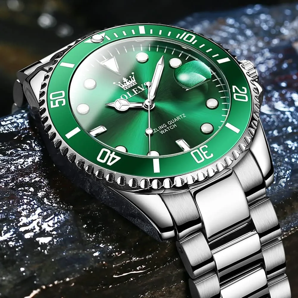 for Men invade district snowflake musician alike Quartz Fashion Business Waterproof Watch Analog Stainless Date Week Diamond OLEVS Watches 