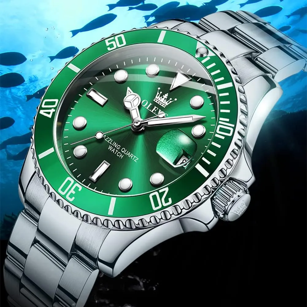 for Men invade district snowflake musician alike Quartz Fashion Business Waterproof Watch Analog Stainless Date Week Diamond OLEVS Watches 