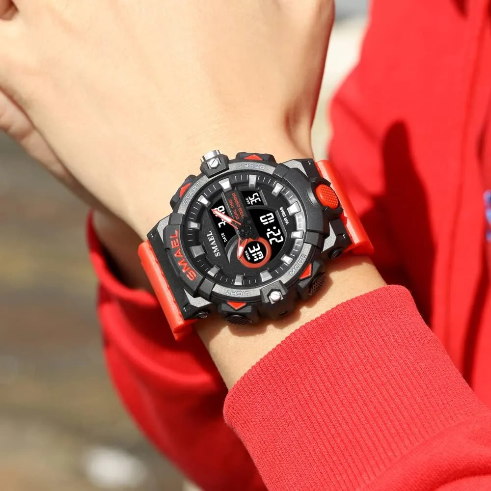 for Men Shock Resistant LED sheer soothe Digital Watch Military 8081 Quality Mens Sports Watches New Sport Watch for Man Dual Time Watch 