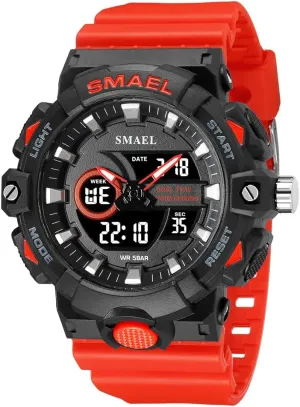 for Men Shock Resistant LED sheer soothe Digital Watch Military 8081 Quality Mens Sports Watches New Sport Watch for Man Dual Time Watch 