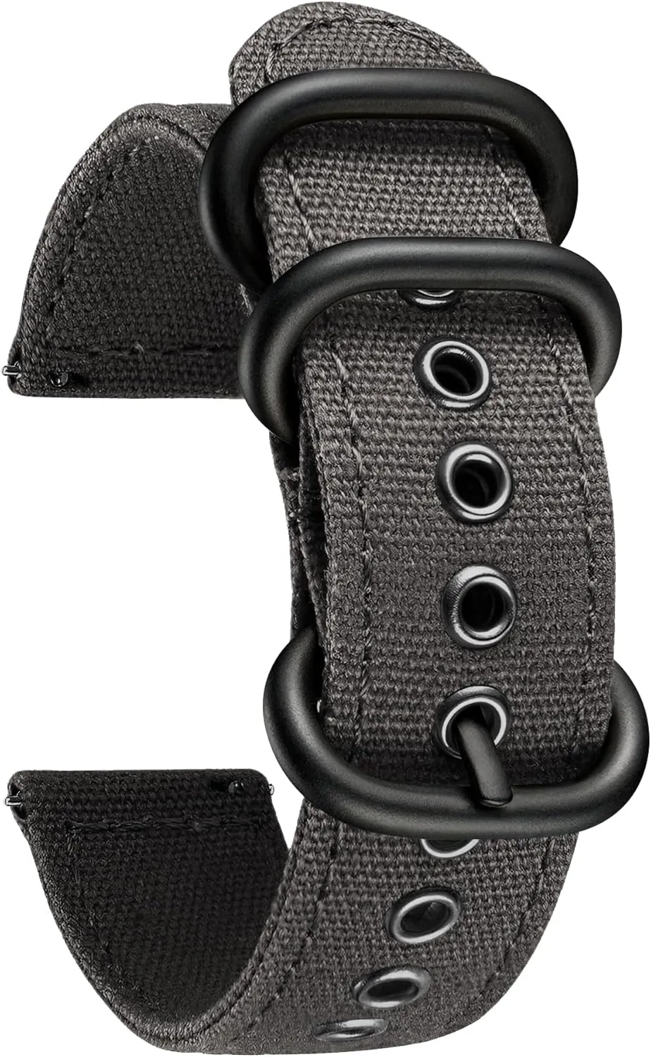 for Men Women 18/20/22/24mm BINLUN Canvas Watch Bands Replacement Sail Cloth Cotton adhesive comprehend Fabric Watch Straps Soft Quick Release Watchbands in Black Khaki Army Green Blue with Black/Silver Buckle 