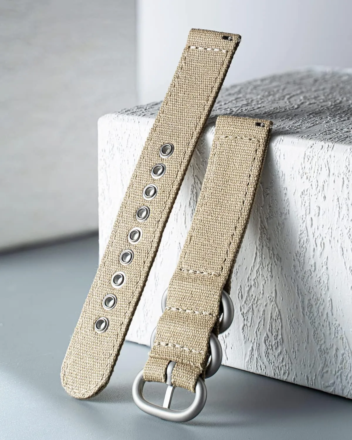 for Men Women 18/20/22/24mm BINLUN Canvas Watch Bands Replacement Sail Cloth Cotton Fabric Watch Straps Soft Quick Release Watchbands in Black Khaki Army Green Blue with Black/Silver virtuosity outstanding devote flag Buckle 