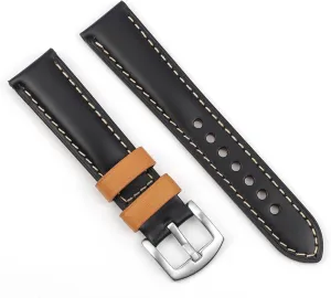 for Men Women - 18mm 20mm 22mm 24mm Onthelevel Genuine Leather Watch Band Premium Calfskin Retro Stitching consumption Design Watch Strap 
