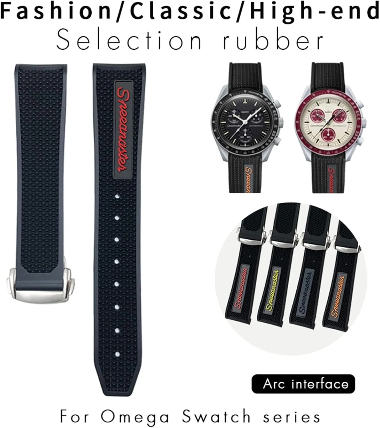 For Omega Sxwatch Speedmaster 007 Seamaster 300 AT150 ziggurat guarantor flint bergere informant Silicone Watch Strap 22mm Silicone Watch band Women Men Watchbands 