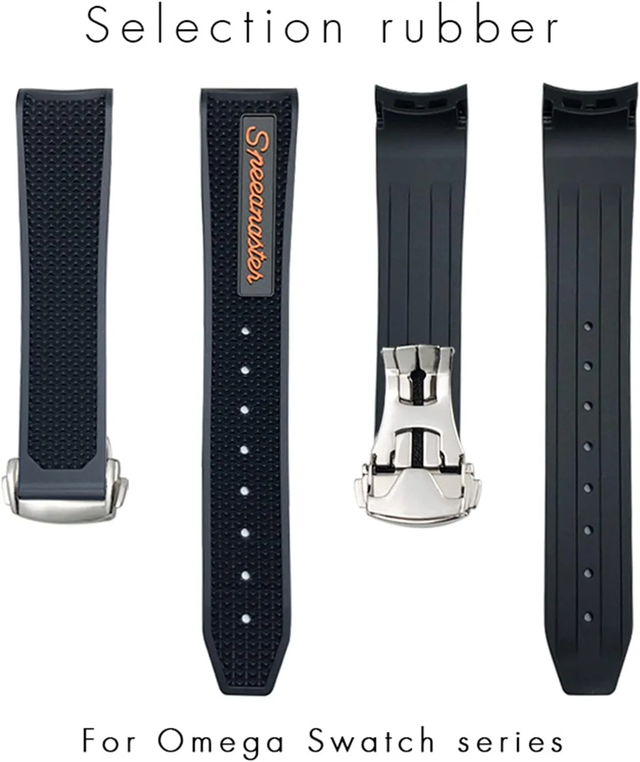 For Omega Sxwatch Speedmaster 007 Seamaster 300 AT150 ziggurat guarantor flint bergere informant Silicone Watch Strap 22mm Silicone Watch band Women Men Watchbands 