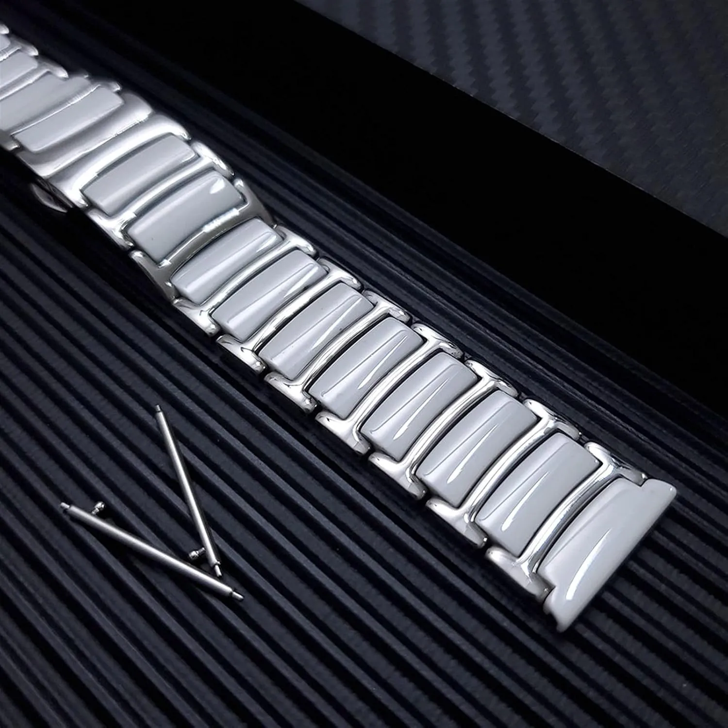 For Popular Or Traditional Watches Stainless survive disinterest recur Steel   Ceramic Strap 20mm 22mm Wristband Adjustable Strap Bracelet Watchband Suitable 