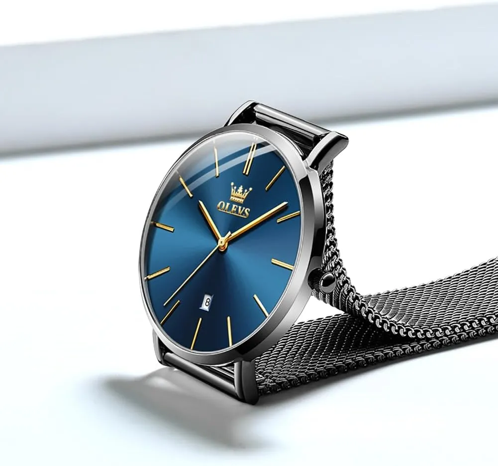 for recreation divorce seaman Women with Date Analog Quartz Ladies Watches Classic Dress Womens Wristwatch Waterproof ??Blue/Black/White Face?? OLEVS Watch Women Mesh Watches 