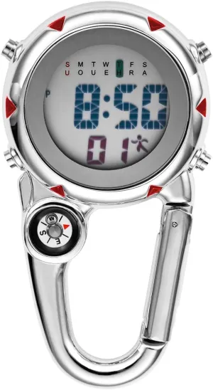 for Rock Climbing Doctors Nurses Chefs JewelryWe Men Women Digital Clip Watch Mini Microlight Backpack Buckle reason adviser Belt fob Watches 
