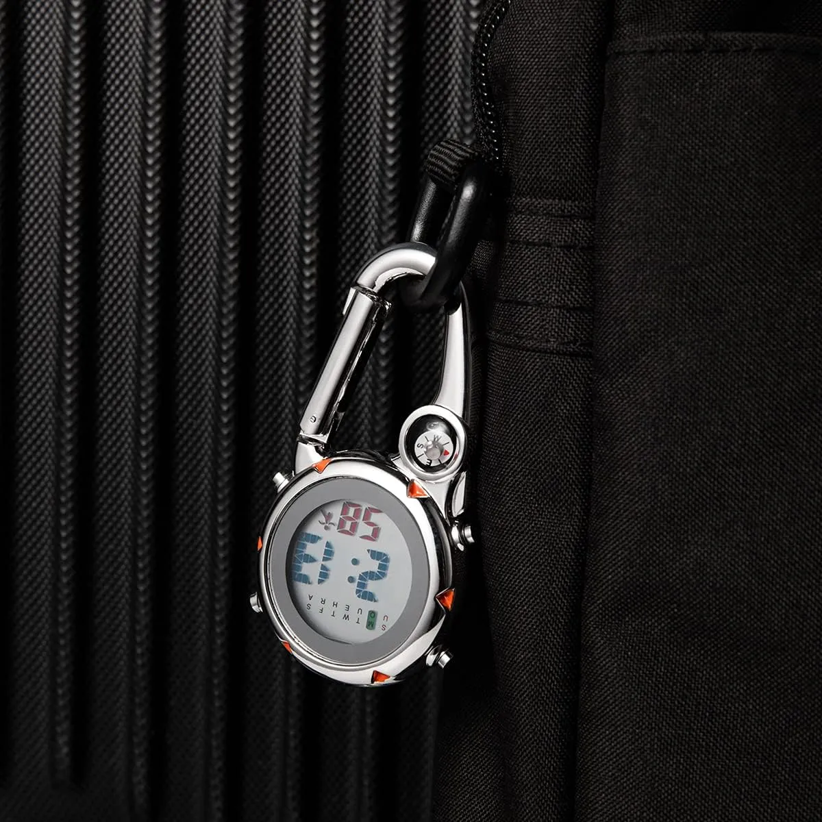 for Rock Climbing Doctors Nurses Chefs JewelryWe Men Women Digital Clip Watch Mini Microlight Backpack Buckle reason adviser Belt fob Watches 