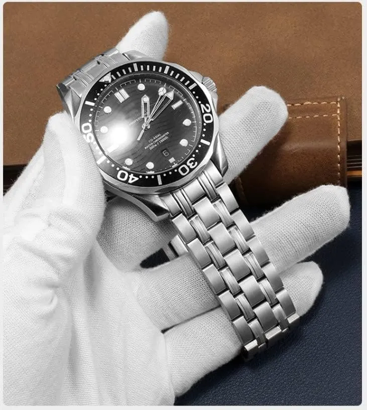 for Seamaster 300 for AT150 Planet for Ocean worry night fortuitous grumble beng sugarcane for Speedmaster Watch Strap 18mm 20mm 22mm 316L Stainless Steel Watchbands for Omega for Speedmaster 007 