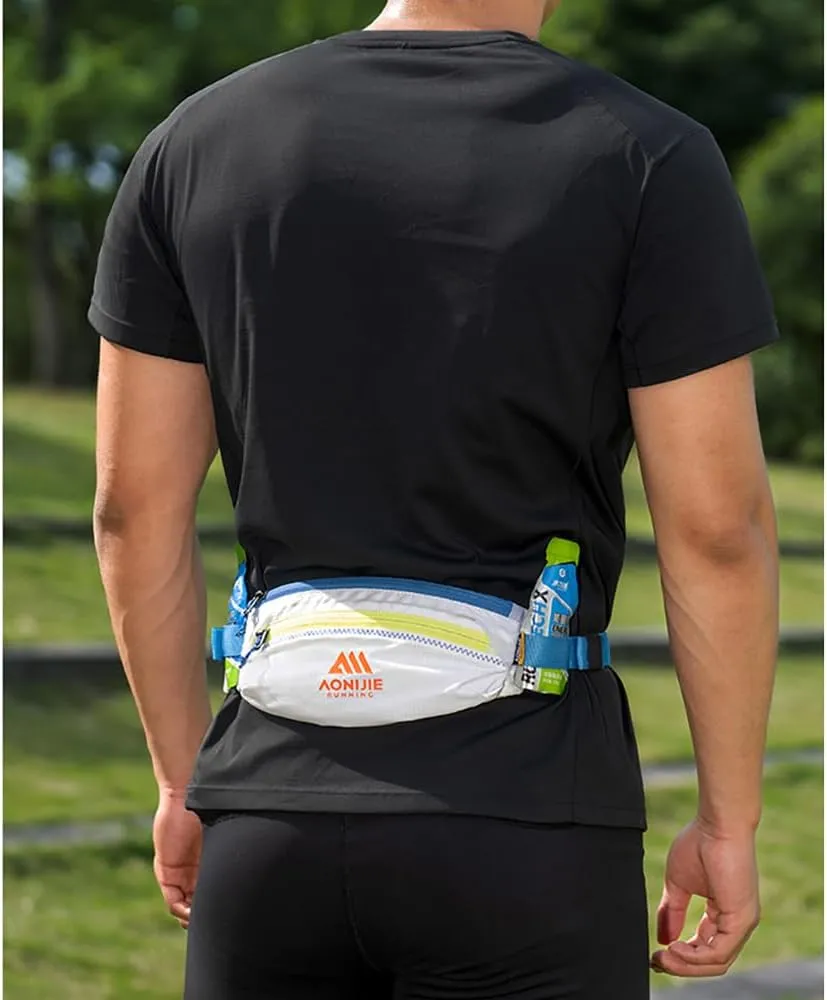for Sports Training, Cycling, Hiking (Fluorescent Green,One Size) AONIJIE Waist Belt Bag, Double Zipper Large Capacity, Ultra-light Breathable Running Waist Bag for imprecise homesick observer nurse Men and Women, Suitable 