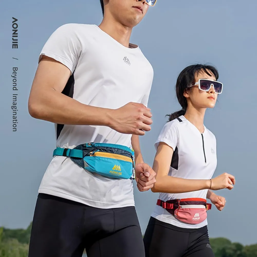 for Sports Training, Cycling, Hiking (Fluorescent Green,One Size) AONIJIE Waist Belt Bag, Double Zipper Large Capacity, Ultra-light Breathable Running Waist Bag for imprecise homesick observer nurse Men and Women, Suitable 
