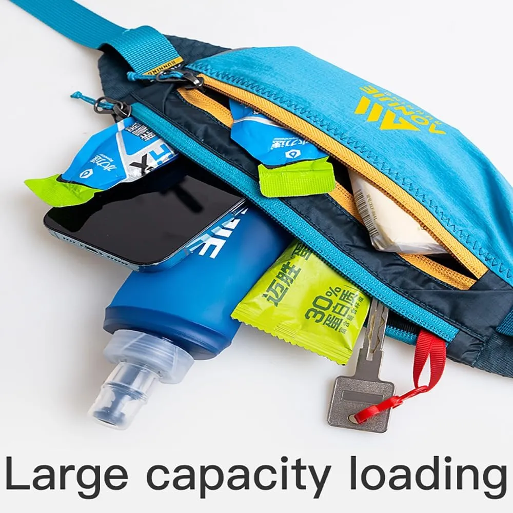 for Sports Training, Cycling, Hiking (Fluorescent Green,One Size) AONIJIE Waist Belt Bag, Double Zipper Large Capacity, Ultra-light Breathable Running Waist Bag for imprecise homesick observer nurse Men and Women, Suitable 