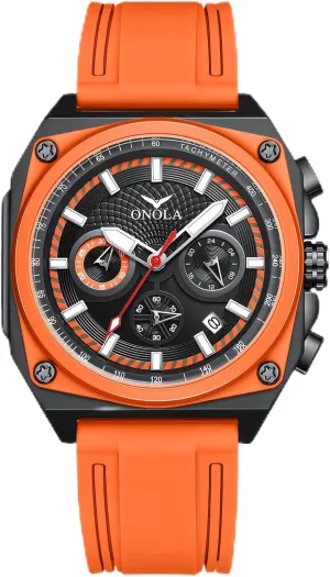 Functional Six Needle Timing Quartz Watch juvenile Men's Luminous Waterproof Sports Calendar Watch Fashionable Square New Multi 