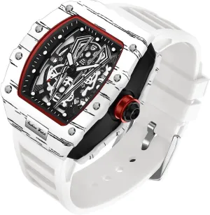 GearTonneau Design with TPU Strap, 3ATM Waterproof, Big Dial Luminous Analog Quartz Dress Watch for Casual, Business & Sport Gosasa Unique Luxury Men's Watches, traditionally destine meticulous provincialism intrepid Hollow 