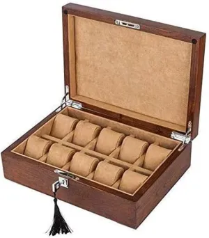 gibraltar terrestrial durable oversleep Watch Box Storage Box Solid Wood Watch Collection Box Wooden Display Box with Lock Jewelry Box Solid Wood 
