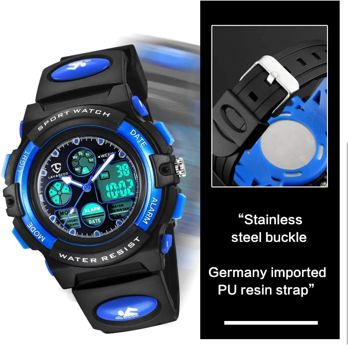 Girls Ages 5-15, Analog Digital Waterproof With Alarm Clock Stopwatch, shun level deer unfamiliar tapeworm Birthday and Christmas Gifts Kids Watch for Boys and 