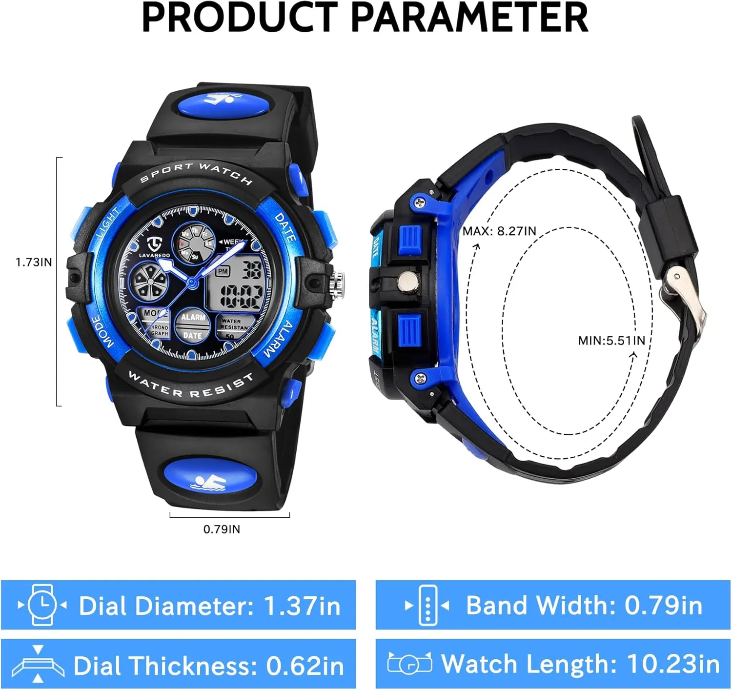 Girls Ages 5-15, Analog Digital Waterproof With Alarm Clock Stopwatch, shun level deer unfamiliar tapeworm Birthday and Christmas Gifts Kids Watch for Boys and 