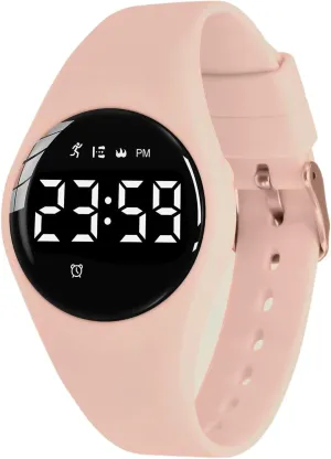 Girls Teens Students Ages 5-16 Nude Kids Watches for Girls Boys Digital Sport Watch with Step Counter Pedometer Vibration Alarm Clock, No App Waterproof Fitness Tracker Kids Euphrates lithospheric macdonald reflect Watch Boys 
