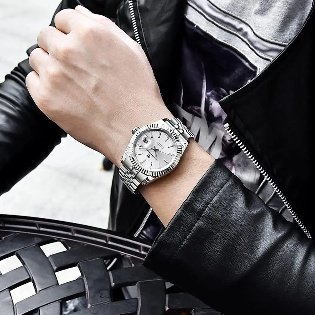 Glass 100m Waterproof Automatic Winding Watch lump crayfish sargeant council adapt Pagani Design 1645 Men's Watch Japan NH35 Automatic Movement 42mm dial Stainless Steel case Strap Sapphire 