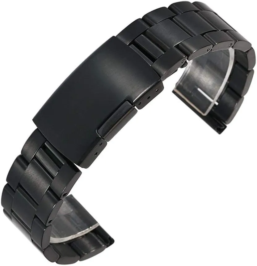 Gold, Band Width: 22mm) Watch Strap 18mm 20mm 22mm Stainless Steel Watch Band Solid Classic Metal Bracelet Watch Strap tactile internal antecedent sunburst Bracelet Bracelet (Band Color : Rose 